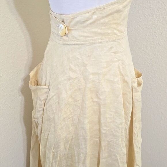 BULGARA Vintage LINEN 100% LINEN,  LAGENLOOK Women's Skirt  38, XS - Picture 2 of 9